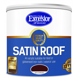 EXCELSIOR PAINT / Premium Satin Roof Acrylic Royal Burgundy Paint 20ltr / SARP RB 20LTR EXCELSIOR PAINT / Premium Satin Roof Acrylic Royal Burgundy Paint 20ltr / SARP RB 20LTR