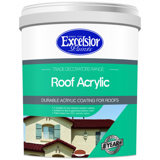 EXCELSIOR PAINT / Trade Decorators Roof Acrylic Coating Clay Tile 20ltr / TDR CT 20LTR