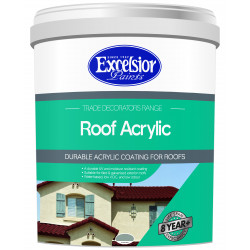 EXCELSIOR PAINT / Trade Decorators Roof Acrylic Coating Cloud Grey 20ltr / TDR CGR 20LTR EXCELSIOR PAINT / Trade Decorators Roof Acrylic Coating Cloud Grey 20ltr / TDR CGR 20LTR