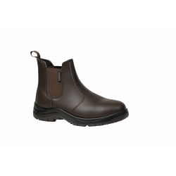 KALIBER / CHESLYN Genuine Leather Anti-Penetration Safety Boot Choc Brown, Size 4