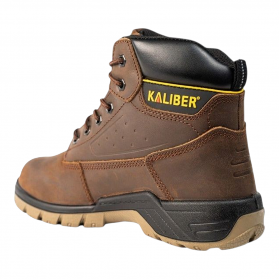KALIBER / MALLET Full Grain Leather Safety Boot Brown, Size 10