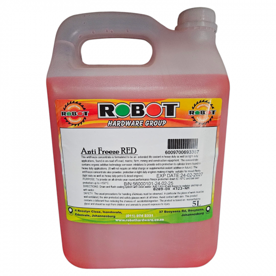 RIS-CLEANING / Red Anti-Freeze, 5ltr / VC1391