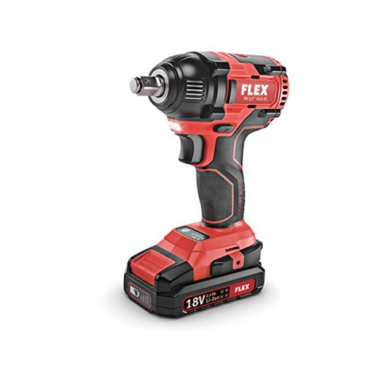 FLEX / 1/2 Impact Wrench Driver, Brushless, 18V, 3 Torques Set, 2x2.5Ah Li Battery, I-Charger, in Carry Case / IW 1/2 18.0-EC/2.5 SET