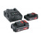 FLEX / 18.0V Charger & 2x2.5Ah Li Battery Packs / P-SET 22 Q