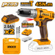 INGCO / Cordless Impact Drill 20v, 45Nm, including 2x 2.0Ah Battery Pack, 1x Charger, 3x Masonry Drill Bits and 47 Piece Accessories Kit / CIDLI201452
