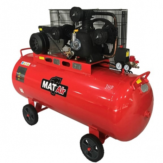 COMPRESSOR MATAIR 2.2KW 3HP 200 LITRE 220V SINGLE STAGE 