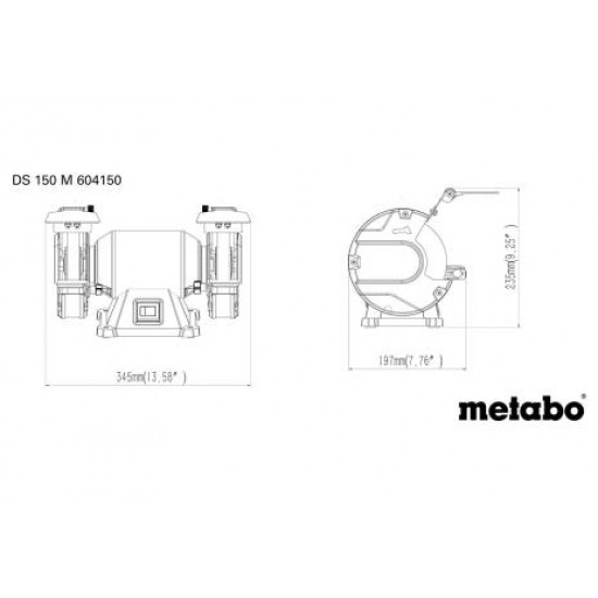 METABO / Bench Grinder 370W 150mm / DS 150 M (604150000)