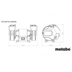 METABO / Bench Grinder 600W 200mm / DS 200 PLUS (604200000) METABO / Bench Grinder 600W 200mm / DS 200 PLUS (604200000)