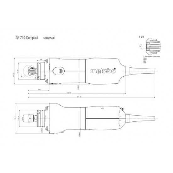 METABO / Compact Die Grinder Short Neck 6mm 710W / GE 710 COMPACT (600615000)