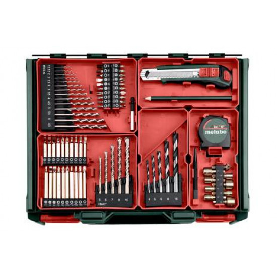 METABO / Cordless Hammer Drill Set 18v, includes Batteries & Charger, 78 Piece Mobile Workshop / SB 18 L MOBILE WORKSHOP (614053710)