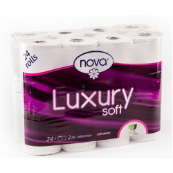 RIS-CLEANING / Nova Virgin Luxury Soft Toilet Paper 2Ply 48 Rolls / NOVA 12201 RIS-CLEANING / Nova Virgin Luxury Soft Toilet Paper 2Ply 48 Rolls / NOVA 12201
