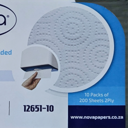 RIS-CLEANING / Nova Laminated Folded Hand Towels 2Ply 2000 Sheets / NOVA 12651 RIS-CLEANING / Nova Laminated Folded Hand Towels 2Ply 2000 Sheets / NOVA 12651