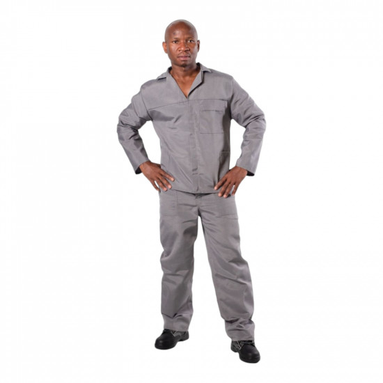 SAFETY-PPE / Polycotton Econo Conti 2-Piece Suit, Grey, Size 32 / 4301032GR