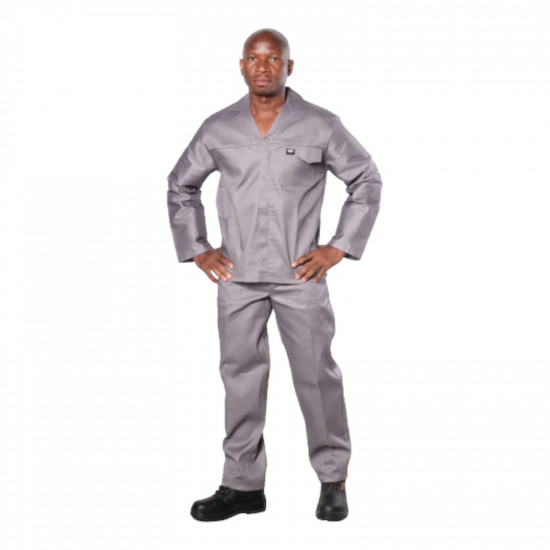 SAFETY-PPE / Standard 80/20 Conti 2-Piece Suit, Grey, Size 48 / 4101048GR