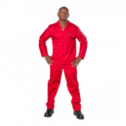 SAFETY-PPE / Standard 80/20 Conti 2-Piece Suit, Red, Size 30 / 4101030RD SAFETY-PPE / Standard 80/20 Conti 2-Piece Suit, Red, Size 30 / 4101030RD