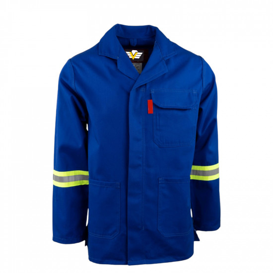 SAFETY-PPE / Premium J54 100% Cotton Conti Suit, Royal Blue, Jacket, Reflective Tape, Size 46 / 20015RBRJ46