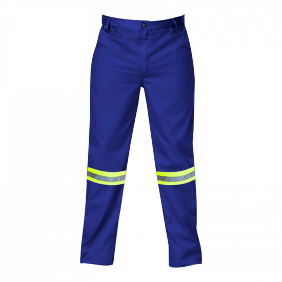 SAFETY-PPE / Premium J54 100% Cotton Conti Suit, Royal Blue, Trousers, Reflective Tape, Size 44 / 20015RBRT44