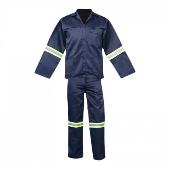 SAFETY-PPE / Premium J54 100% Cotton Conti Suit, Navy Blue, Trousers, Reflective Tape, Size 56 / 20012NBRT56