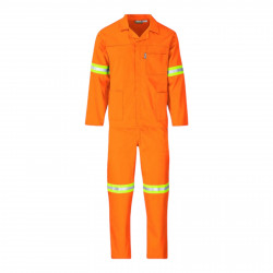 SAFETY-PPE / Polycotton Econo Conti 2-Piece Suit, Reflective Tape, Orange, Size 32 / 43010REF32OR SAFETY-PPE / Polycotton Econo Conti 2-Piece Suit, Reflective Tape, Orange, Size 32 / 43010REF32OR