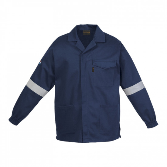 SAFETY-CLOTHING / Continental D59 SABS Navy Blue Jacket, Size 64, Flame Retardant & Acid Resistant / 90030NV64
