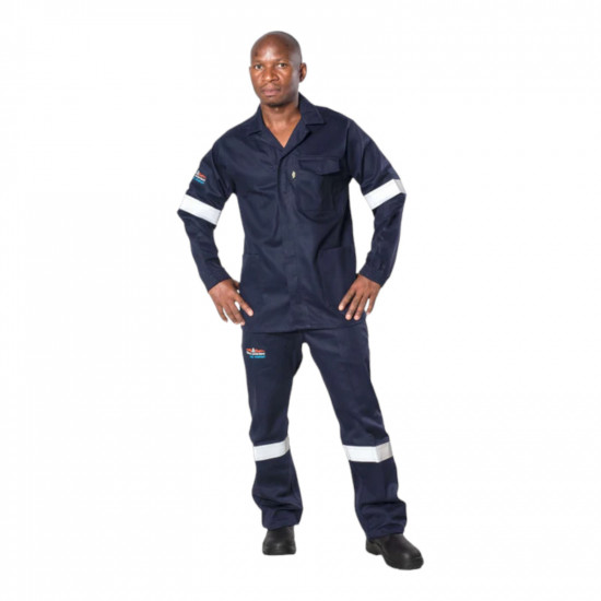 SAFETY-CLOTHING / Continental D59 SABS Navy Blue Jacket, Size 32, Flame Retardant & Acid Resistant / 90030NV32