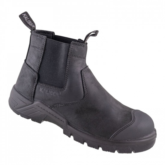 KALIBER / Hammer Fully Grain Leather Safety Boot Black, Size 12 / SFT007302112