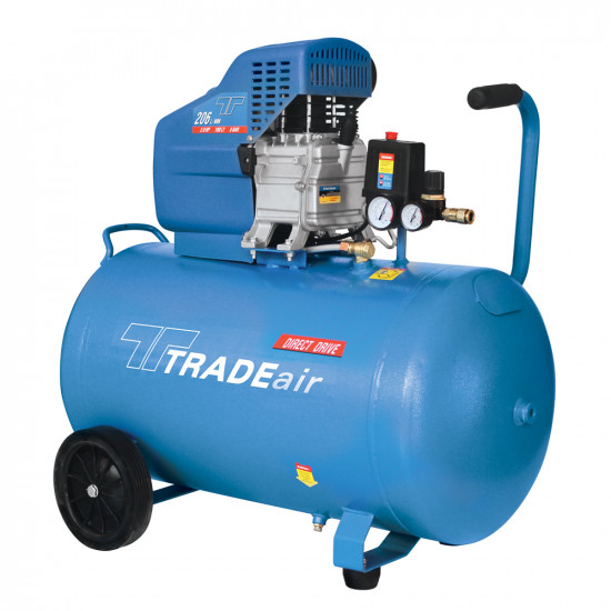 TRADEair / 100L Air Compressor Lubricated, 1.5Kw, Direct Drive 2HP / MCFRC103