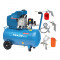 TRADEair / 50L Air Compressor Lubricated, 1.5Kw, Direct Drive 2HP, with 5 Piece Pneumatic Tool Kit  / MCFRC109 TRADEair / 50L Air Compressor Lubricated, 1.5Kw, Direct Drive 2HP, with 5 Piece Pneumatic Tool Kit  / MCFRC109