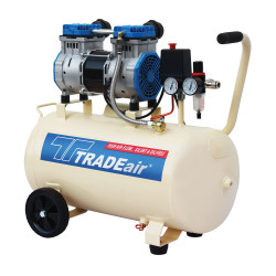 TRADEair / 50L Silent Oil Free Multi Cylinder Compressor, 1.8Kw, Direct Drive 2.5HP / MCFRC252 TRADEair / 50L Silent Oil Free Multi Cylinder Compressor, 1.8Kw, Direct Drive 2.5HP / MCFRC252