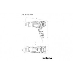 METABO / Hot Air Gun 1600W / HG 16-500 (601067500)