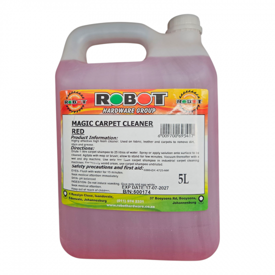 RIS-CLEANING / Carpet and Upholstery Magic Red Cleaner 5ltr 