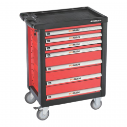FIXMAN 7 Drawer Ind. Roller Cabinet On Castors With 130pc Of Stock