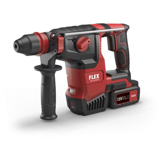 FLEX / Rotary Hammer Set, 26MM, Cordless 18V SDS and Brushless, 2x5.0Ah Batteries, I-Charger, in Carry Case  / CHE 2-26 18.0-EC/5.0 SET