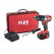 FLEX / 2 Speed Heavy Duty Impact Drill 18V Set Kit, includes 2x5.0Ah Batteries and Intelligent Charger in Carry Case / PD 2G 18.0-EC FS55 