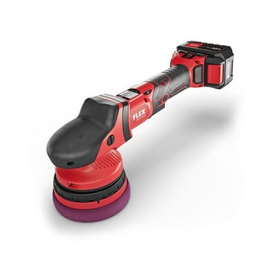 FLEX / Random Orbital Polisher Cordless 18V With Positive Action Drive, Brushless, 2x5.0Ah Batteries, I-Charger, in Carry Case / XCE 8 125 18.0-EC/5.0 SET