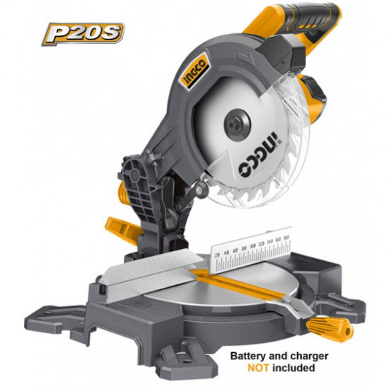 INGCO / Cordless Mitre Saw, Lithium-Ion, 20v, 210mm / CMS2001