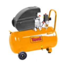 TONI / 50L Oil Compressor, 8 Bar, 2 Metal Gauge and single QCC / TAC-50E  TONI / 50L Oil Compressor, 8 Bar, 2 Metal Gauge and single QCC / TAC-50E