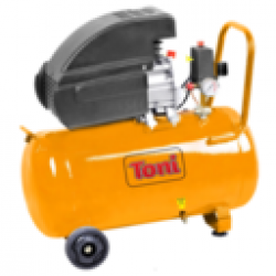  TONI / 50L Oil Compressor, 8 Bar, 2 Metal Gauge and single QCC / TAC-50E