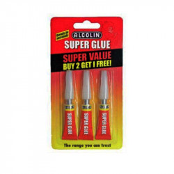 ADHESIVE SUPERGLUE ALCOLIN 3X3GR VALUE PACK