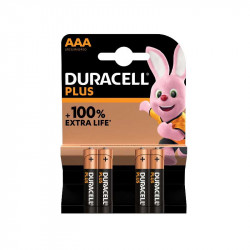 BATTERY DURACELL PLUS ELEC AAA 4'S 1.5V MN2400K4