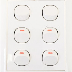 SWITCH LIGHT 6 LEVER 4*2 1 WAY A106
