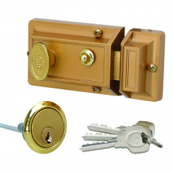 NIGHT LATCH YALE COMPLETE WITH CYLINDER BLISTER YDY564G