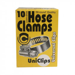 HOSE CLAMP G 4 SIZE 6mm* 16mm S/S BOX OF 10 - UNIVERSAL