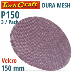 DURA MESH ABR.DISC 150MM HOOK AND LOOP 150GRIT 3PC FOR SANDER POLISHER