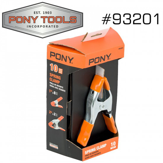 PONY 10PC STEEL SPRING CLAMP SET 8X1' & 2X2' PONY 10PC STEEL SPRING CLAMP SET 8X1' & 2X2'