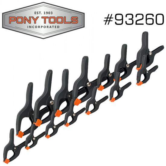 PONY 14PC SPRING CLAMP SET 6X3/4' 4X1' 2X2' 2X3' PONY 14PC SPRING CLAMP SET 6X3/4' 4X1' 2X2' 2X3'