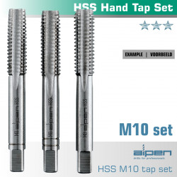 HAND TAP SET IN POUCH M10 HSS 1.5MM PITCH