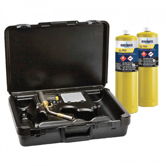 379726 BERNZOMATIC MAX HEAT TORCH KIT WITH 2 PRO MAX CYLINDERS BMC 379726 BERNZOMATIC MAX HEAT TORCH KIT WITH 2 PRO MAX CYLINDERS BMC