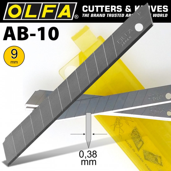 OLFA BLADES AB-10 10/PACK 9MM OLFA BLADES AB-10 10/PACK 9MM
