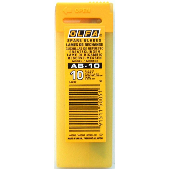 OLFA BLADES AB-10 10/PACK 9MM OLFA BLADES AB-10 10/PACK 9MM